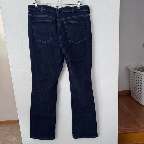 Duluth Trading Co. womans dark wash flare jean Size 14x33 - Picture 4 of 5